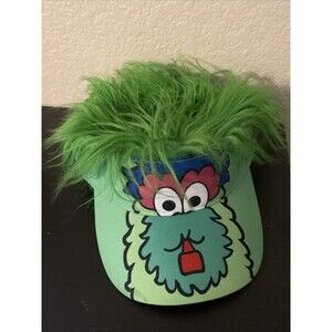 Foco Philadelphia Phillies Phillie Phanatic Green Hair Hat Visor Snapback MLB US